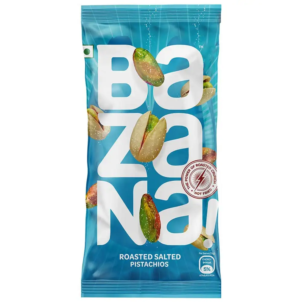 Bazana Roasted Salted Snack,  Pistachios  40 g