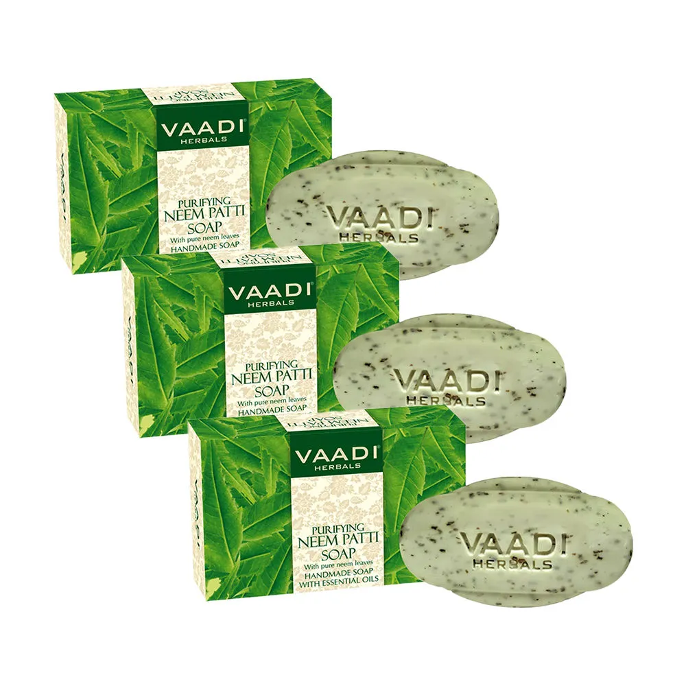 Vaadi Herbals Neem Patti Soap - Contains Pure Neem Leave - Pack of 3