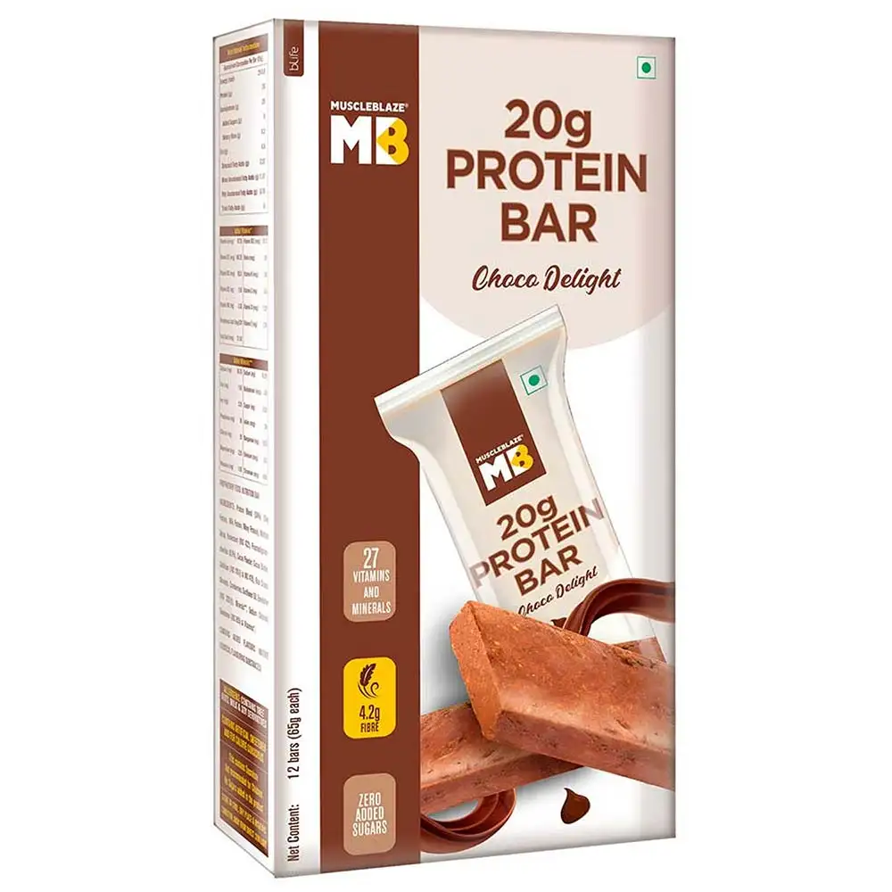 MuscleBlaze Protein Bar (20g Protein) OP,  12 bar(s)  Choco Delight