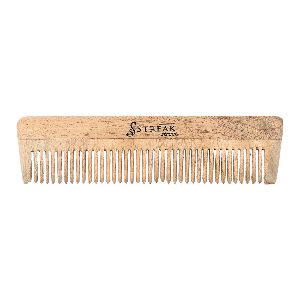 Streak Street Fine Tooth Wooden Pocket Comb (Neem)