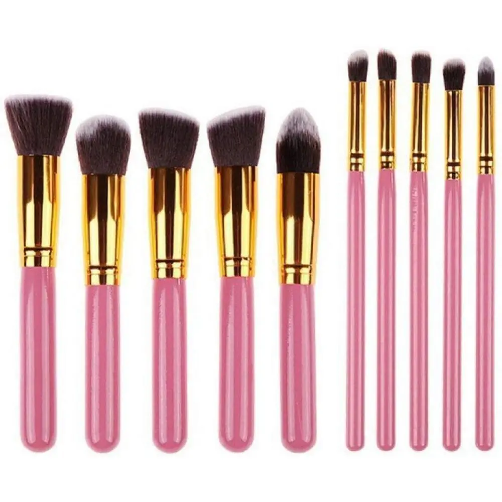 ME-ON Professional Pack of 10 Makeup Brushes(Pink)