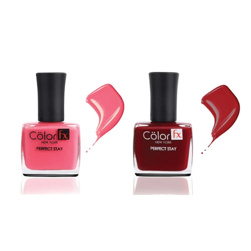 Color Fx Perfect Stay Basic Collection Nail Enamel - Pack of 2