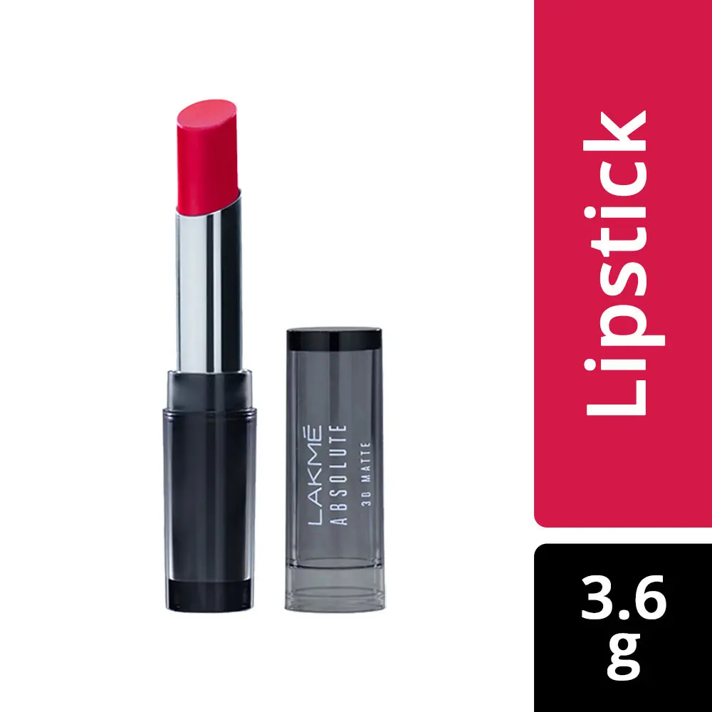 Lakme Absolute 3D Lipstick, Romeo Red (3.6 g)