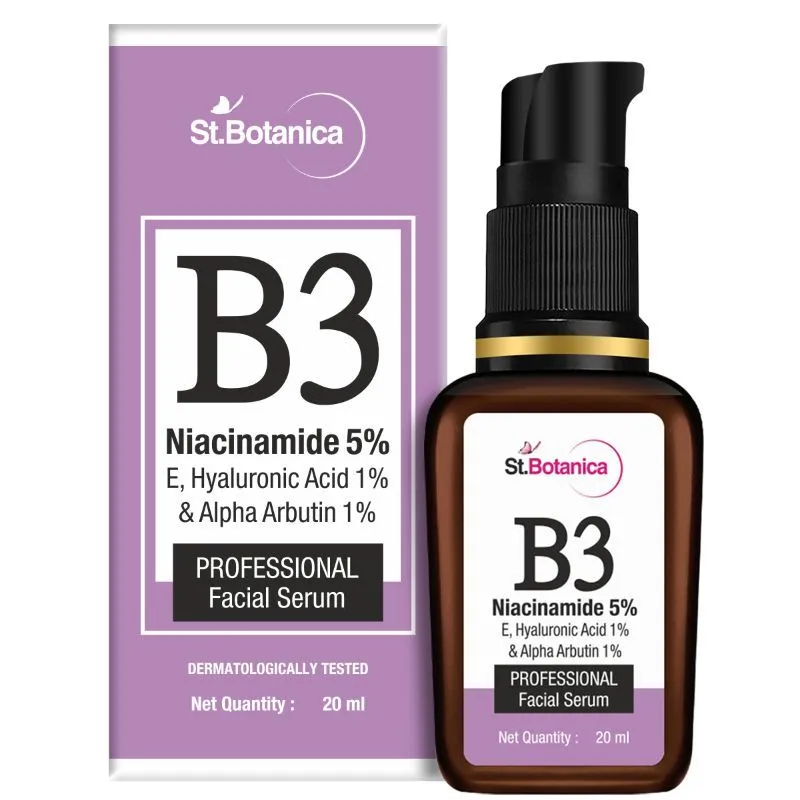 St.Botanica Niacinamide 5%, E + Hyaluronic Acid 1%, Alpha Arbutin 1% Face Serum