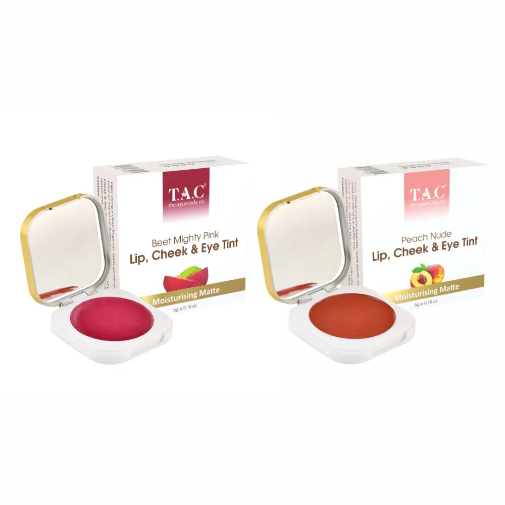 TAC - The Ayurveda Co. Beetroot & Peach Lip & Cheek Tint With Orange Oil & Shea Butter Lip Stain