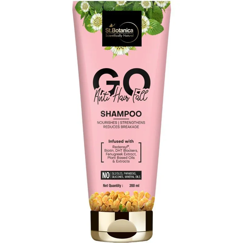 StBotanica GO Anti-Hair Fall Hair Shampoo - With Redensyl, Biotin, No Sulphate, Silicone