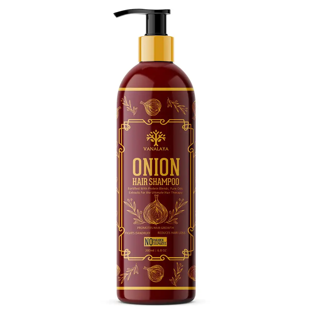 Vanalaya Onion Hair Shampoo,  200 ml  for Hair Loss Control & Healthy Hair Growth