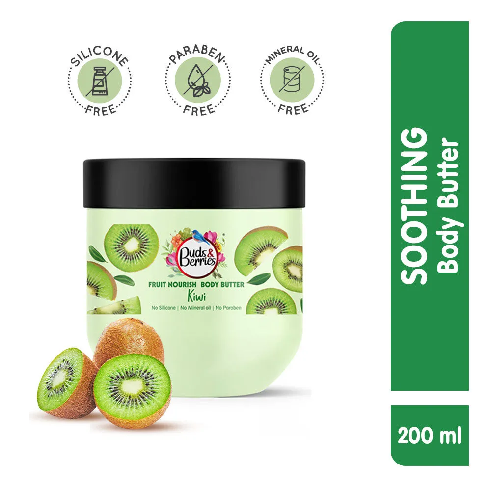 Buds & Berries Fruit Nourish Kiwi Body Butter For Soothing Moisturization