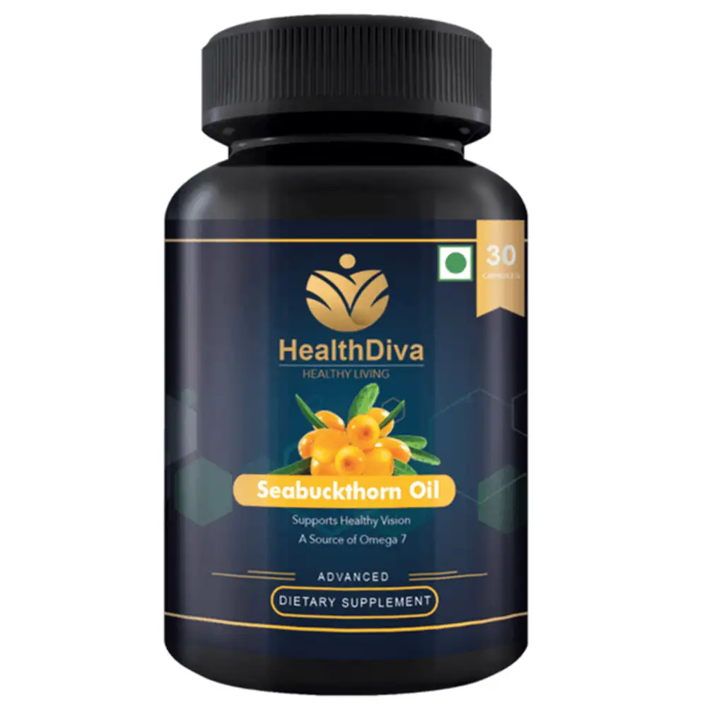 HealthDiva Seabuckthorn Oil,  30 capsules