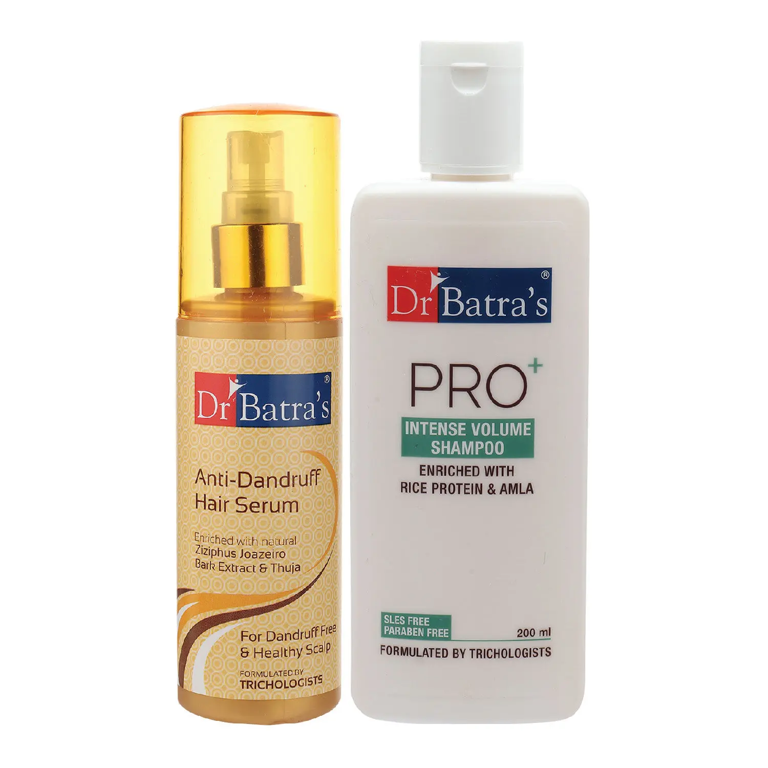 Dr Batra's Anti Dandruff Hair Serum and Pro+ Intense Volume Shampoo - 200 ml