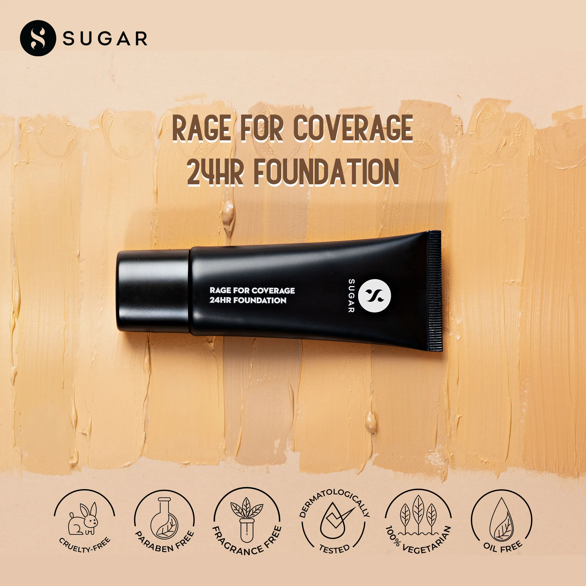 SUGAR Rage For Coverage 24hr Foundation - 32 Cortado