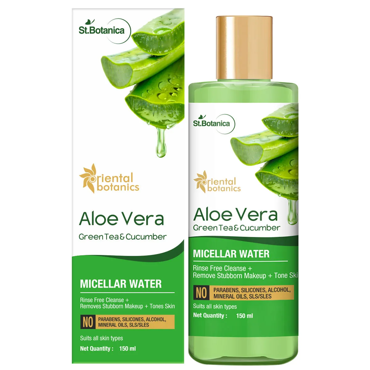 Oriental Botanics Aloe Vera, Green Tea & Cucumber Micellar Water