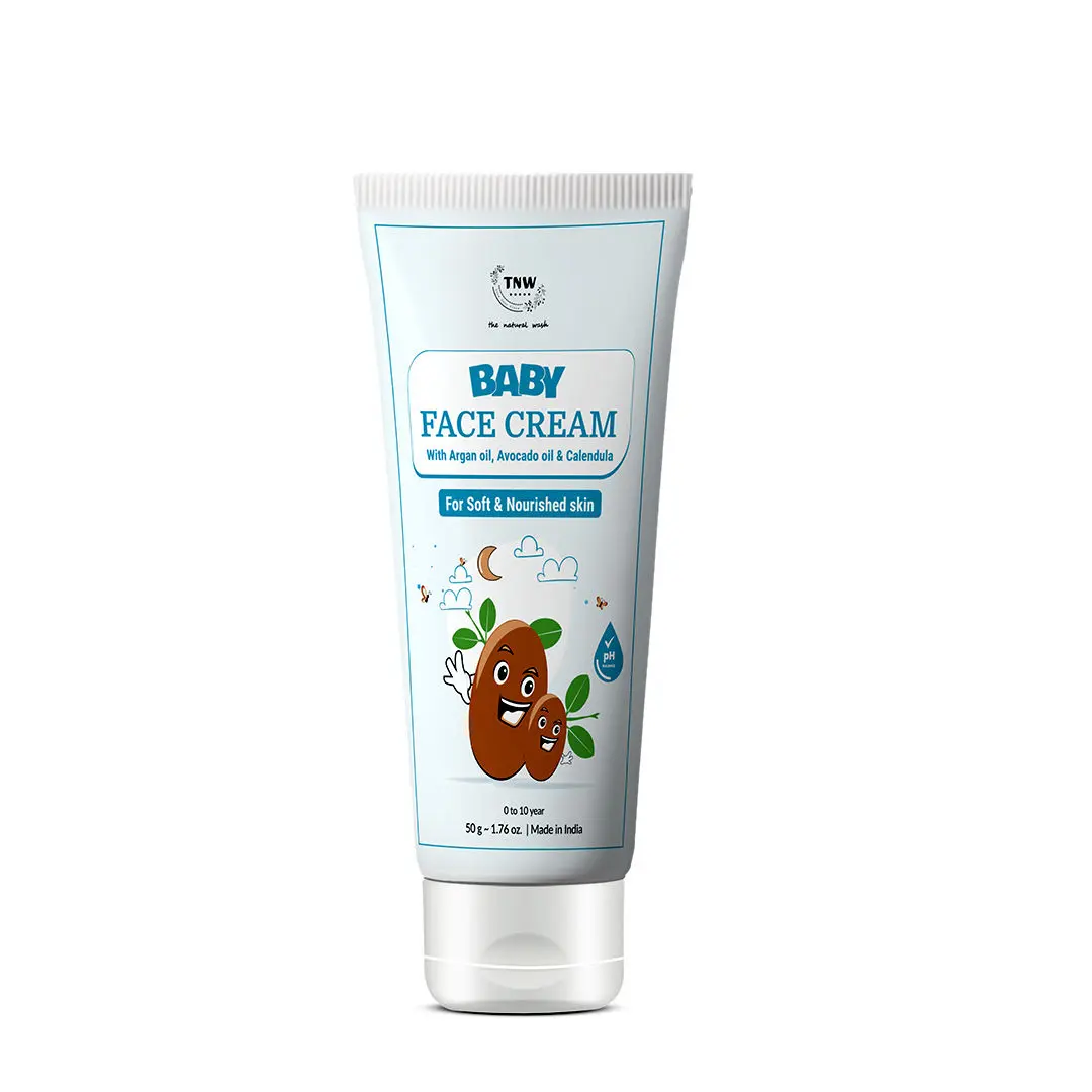 TNW - The Natural Wash Moisturizing Baby Face Cream for Soft Skin | Baby Face Cream with Natural Ingredients | Suitable for 0-10 years