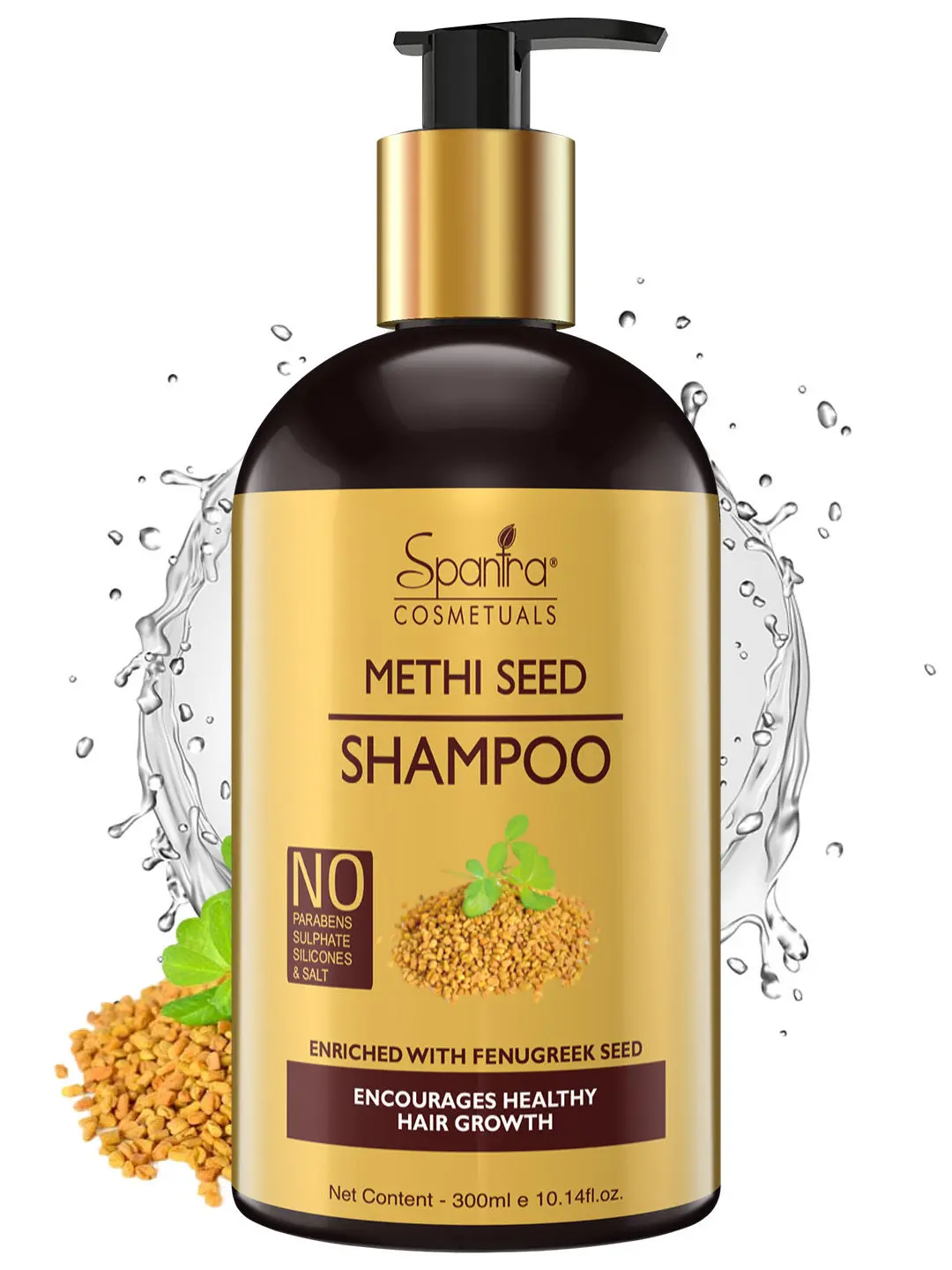 Spantra Methi Seed Shampoo for Encourages Healthy Hair Growth, 300ml