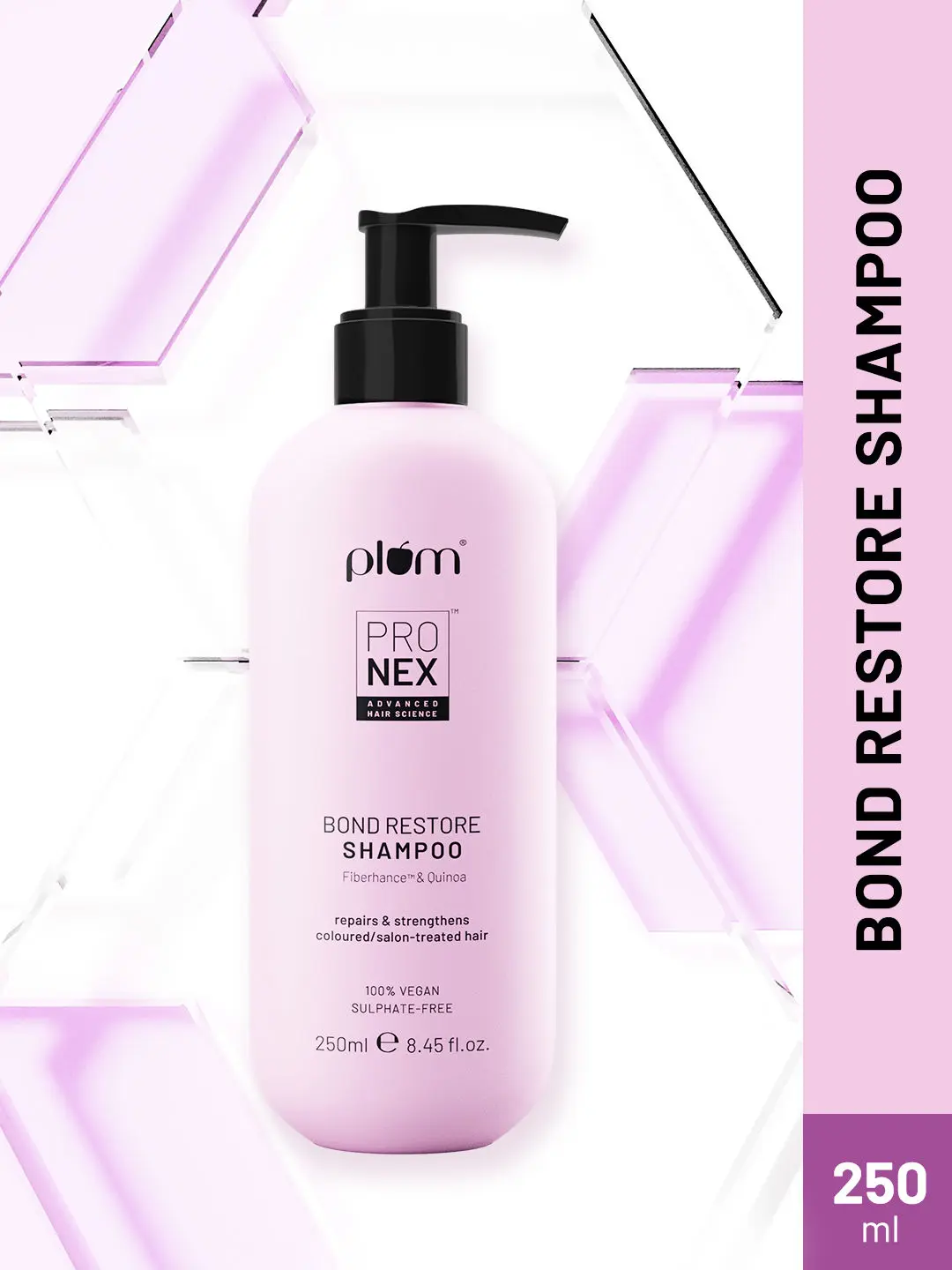 Plum Plum ProNexTM Bond Restore Shampoo |Sulphate-Free |Strengthens and Repairs Damaged Hair Bonds