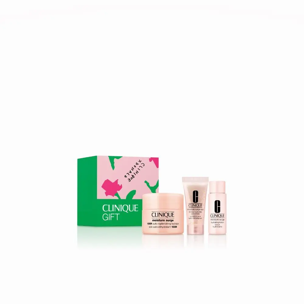 Clinique S22 Gift 3Cb Moisture Moisture Surge™ 100-Hour Auto-Replenishing Hydrator 15Ml Jar","Moisture Surge Eye™ 96-Hour Hydro-Filler Concentrate (Global Ex Thailand) 5Ml Tube ","Moisture Surge™ Hydrating Lotion 7Ml Bottle"