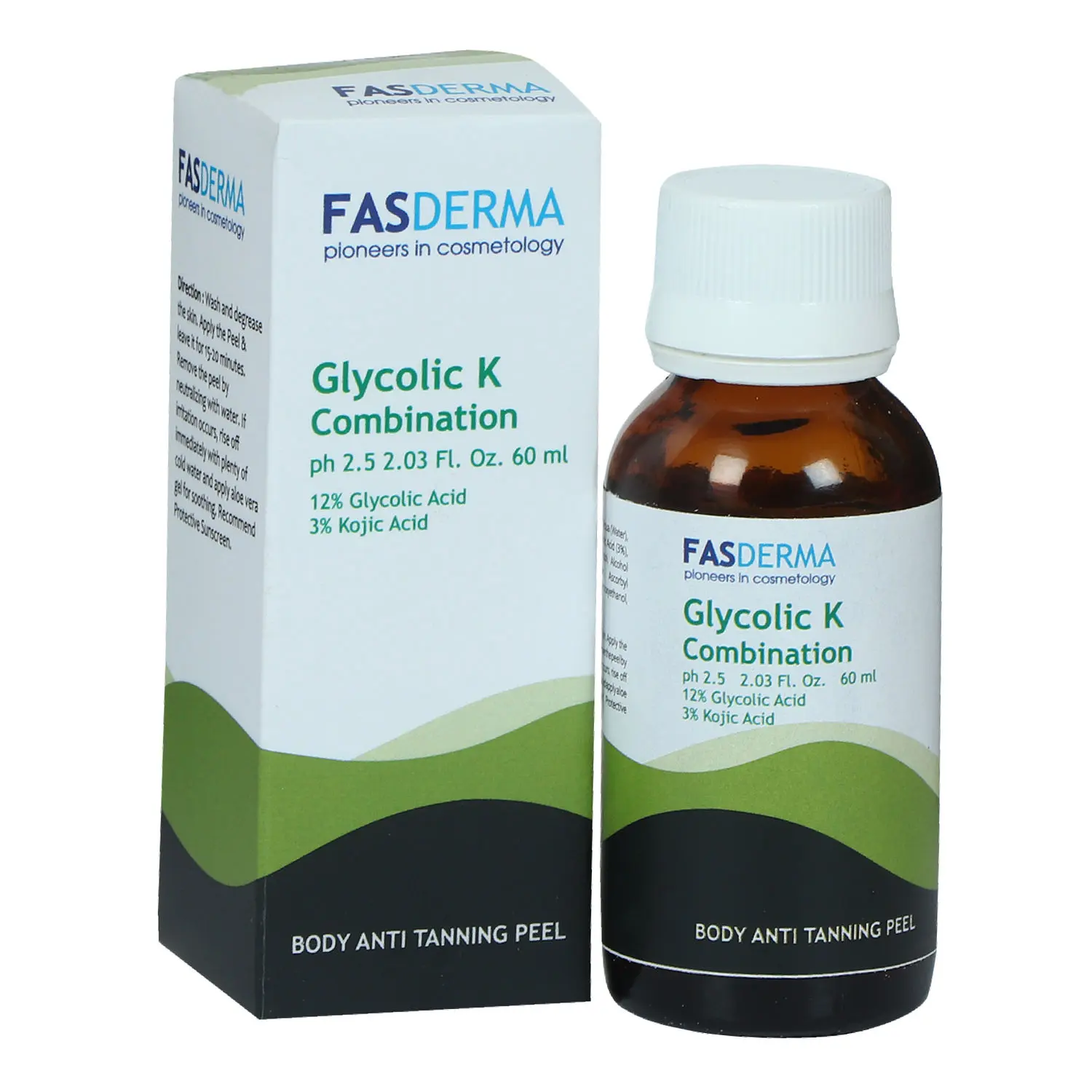 Fasderma Glycolic K Combination 12% - Body Anti Tannning peel - 60ml