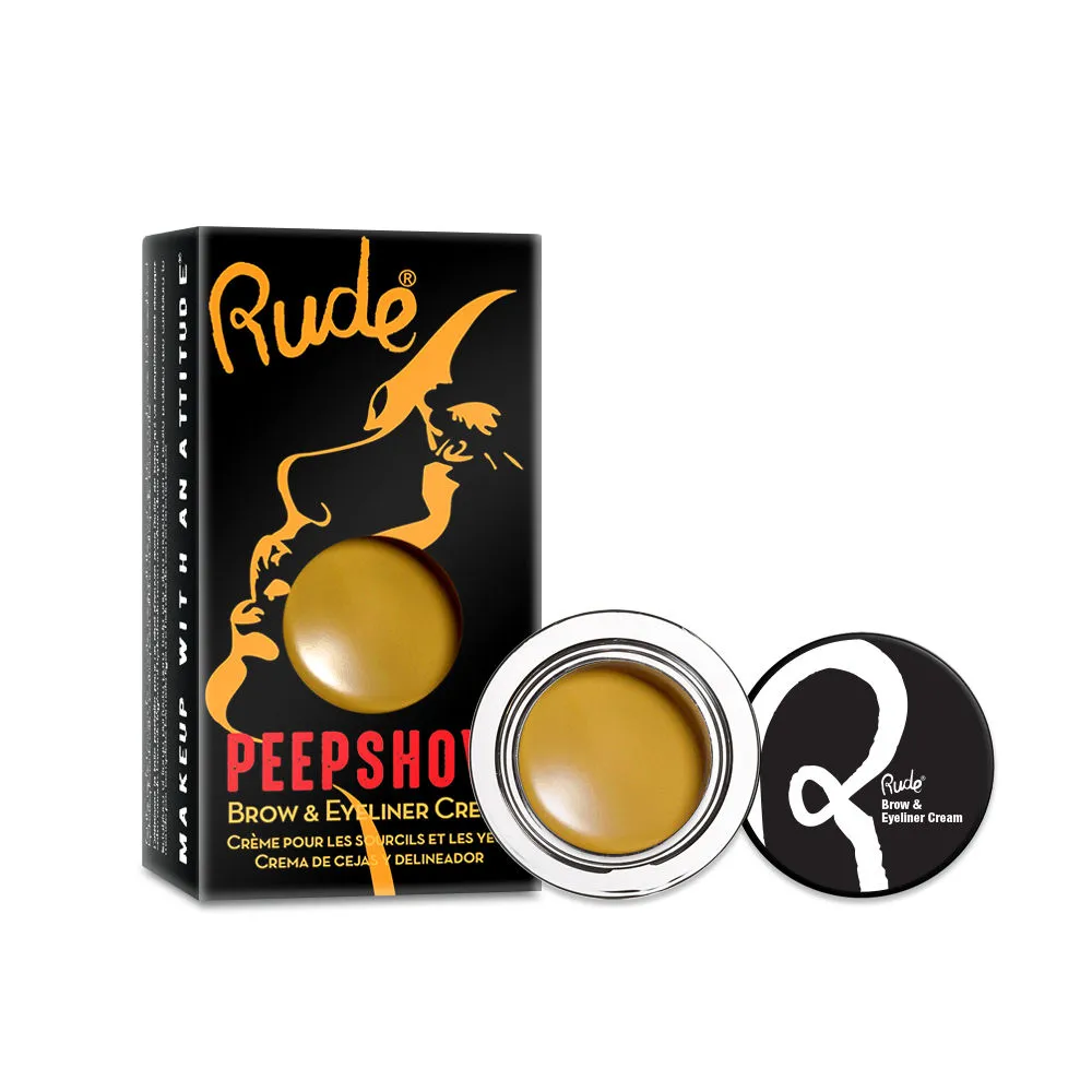 Rude Cosmetics Peep Show Brow & Eyeliner Cream - Hush