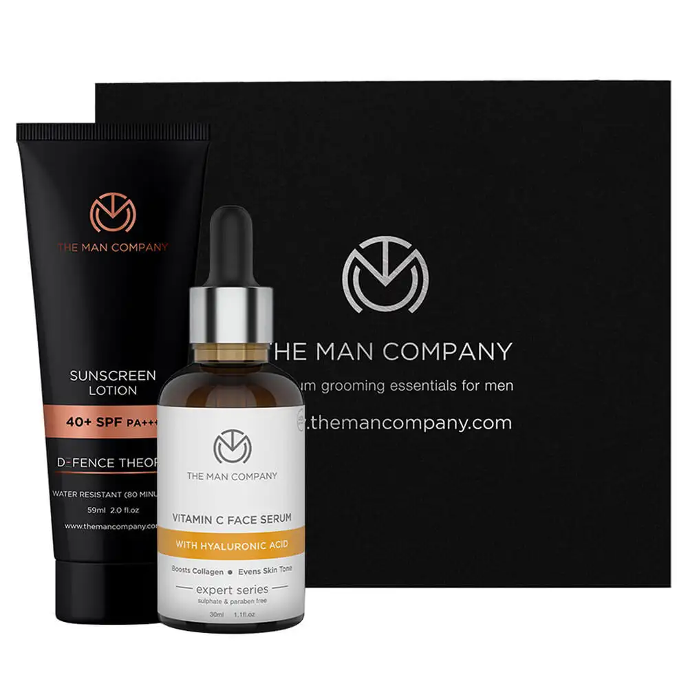 The Man Company Vitamin C Serum & Sunscreen Lotion,  2 Piece(s)/Pack  for All Skin Types