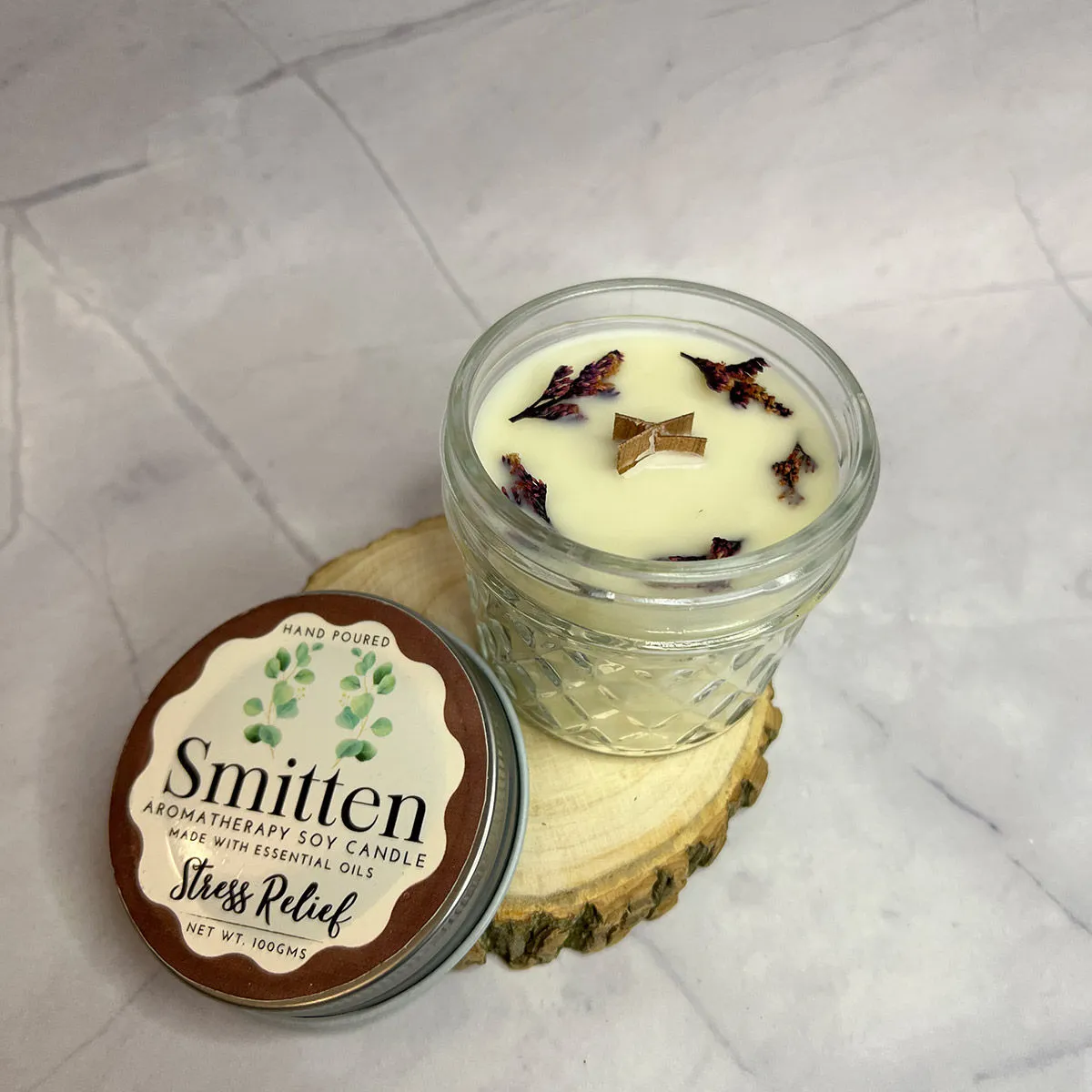 Smitten Aromatherapy Candle Stress Relief