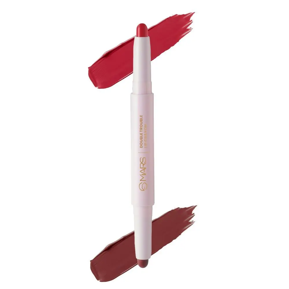 MARS Double Trouble Lip Crayon Lipstick - 09 Red - Brownie (4 g)