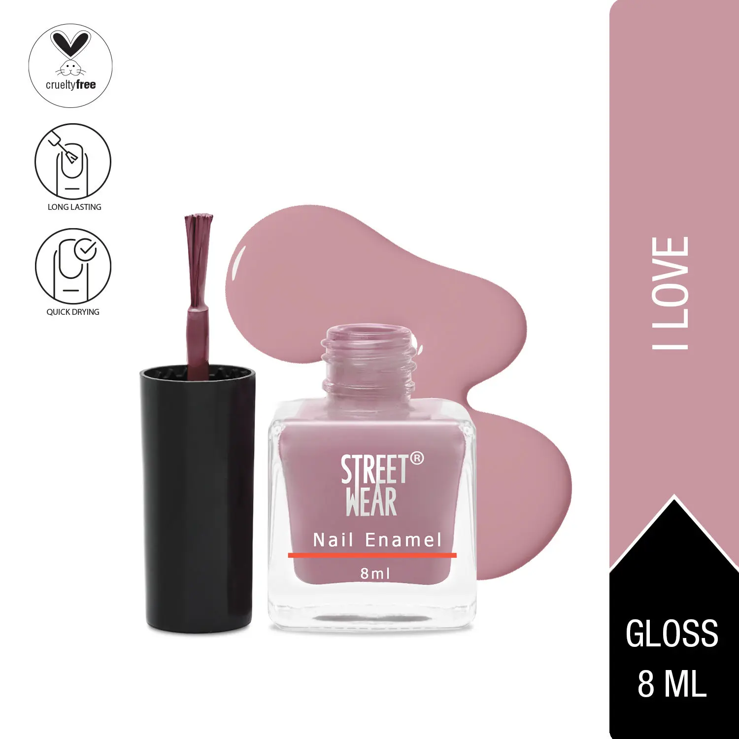 Street Wear Nail Enamel (Revamp) Pretty Girl Collection I Love (8 ml)