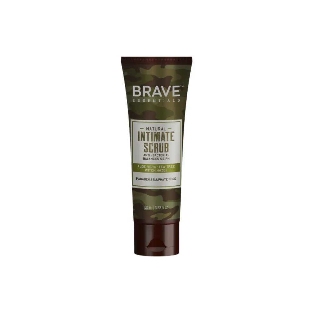 BRAVE ESSENTIALS Natural Intimate Scrub Anti-Bacterial Balances 5.5 pH