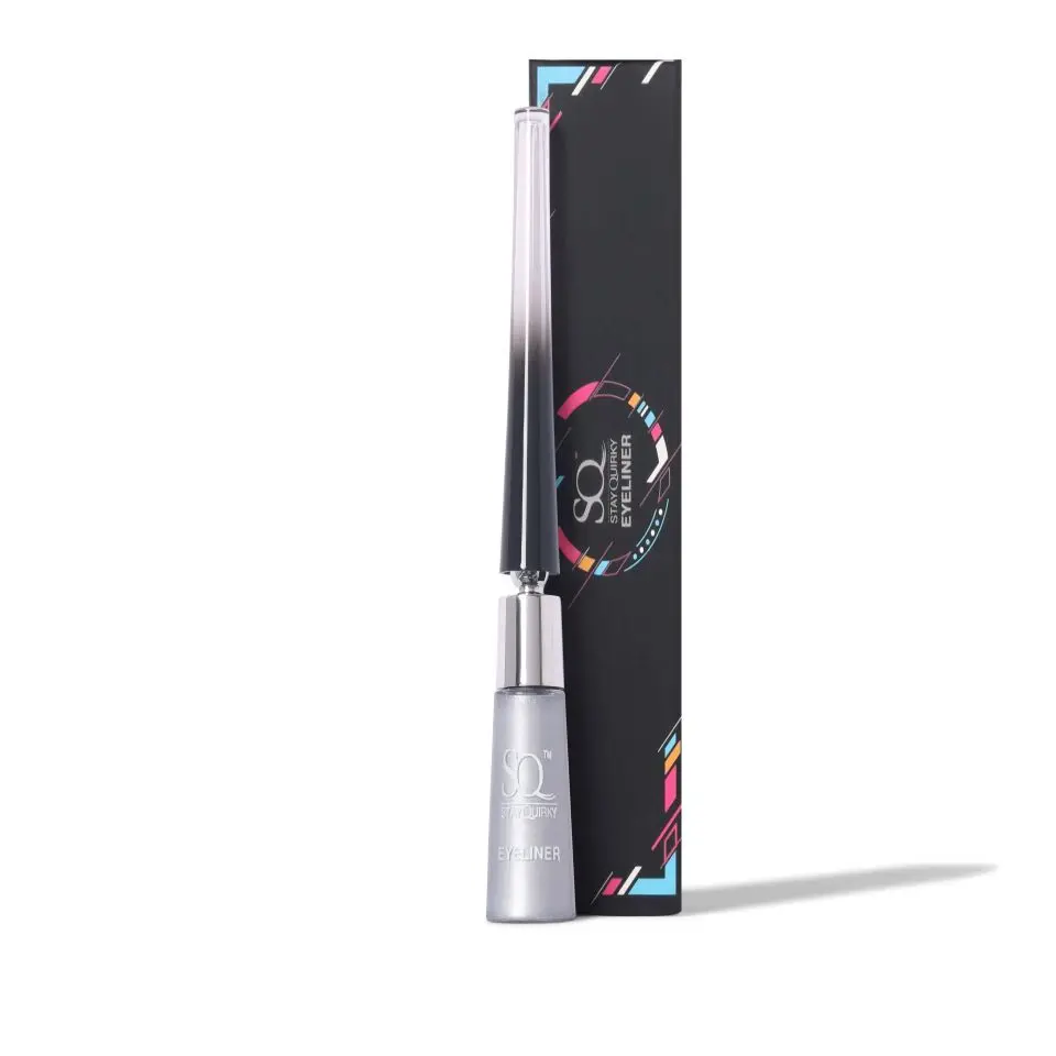 Stay Quirky Liquid Eyeliner, With Unique Ball-Joint Applicator, Silver - Show 'Em Your Gray Pleasures 6 (6.5 ml)