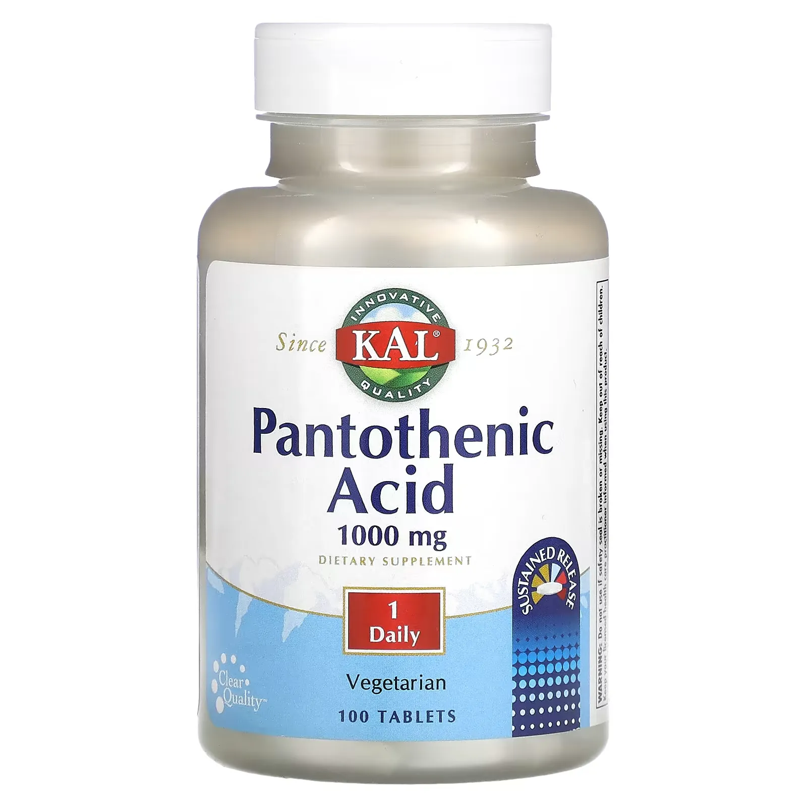 Pantothenic Acid, 1,000 mg, 100 Tablets