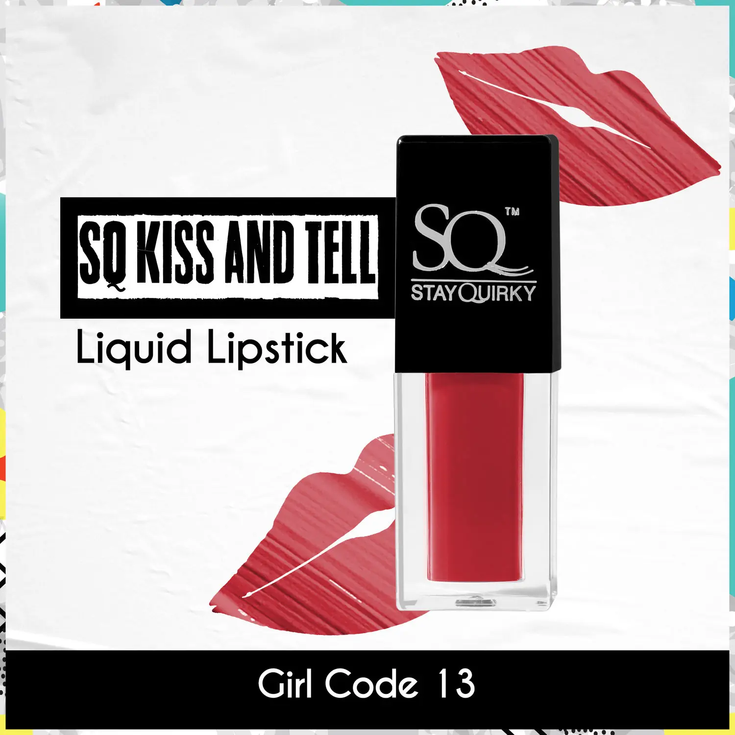 Stay Quirky Kiss and Tell Pocket Sized Moisturizing Liquid Lipstick - Orange Girl Code 13 | Highly Pigmented | Non-drying | Long Lasting | Easy Application | Water Resistant | Transferproof | Smudgeproof (2.8 ml)