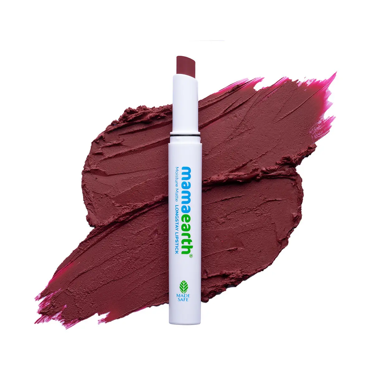 Mamaearth Moisture Matte Longstay Lipstick with Avocado Oil & Vitamin E for 12 Hour Long Stay- 02 Plum Punch - 2 g