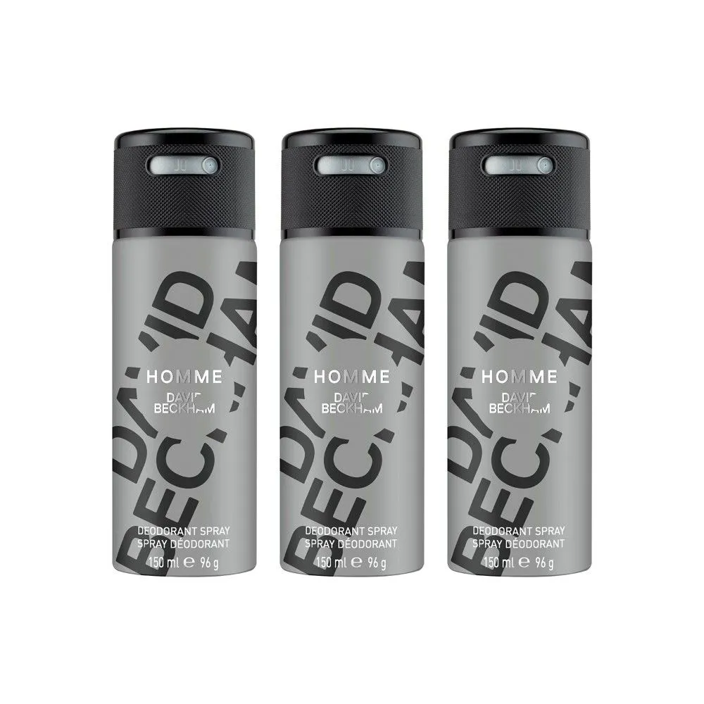 David Beckham Homme Deodorant Spray (Pack Of 3)