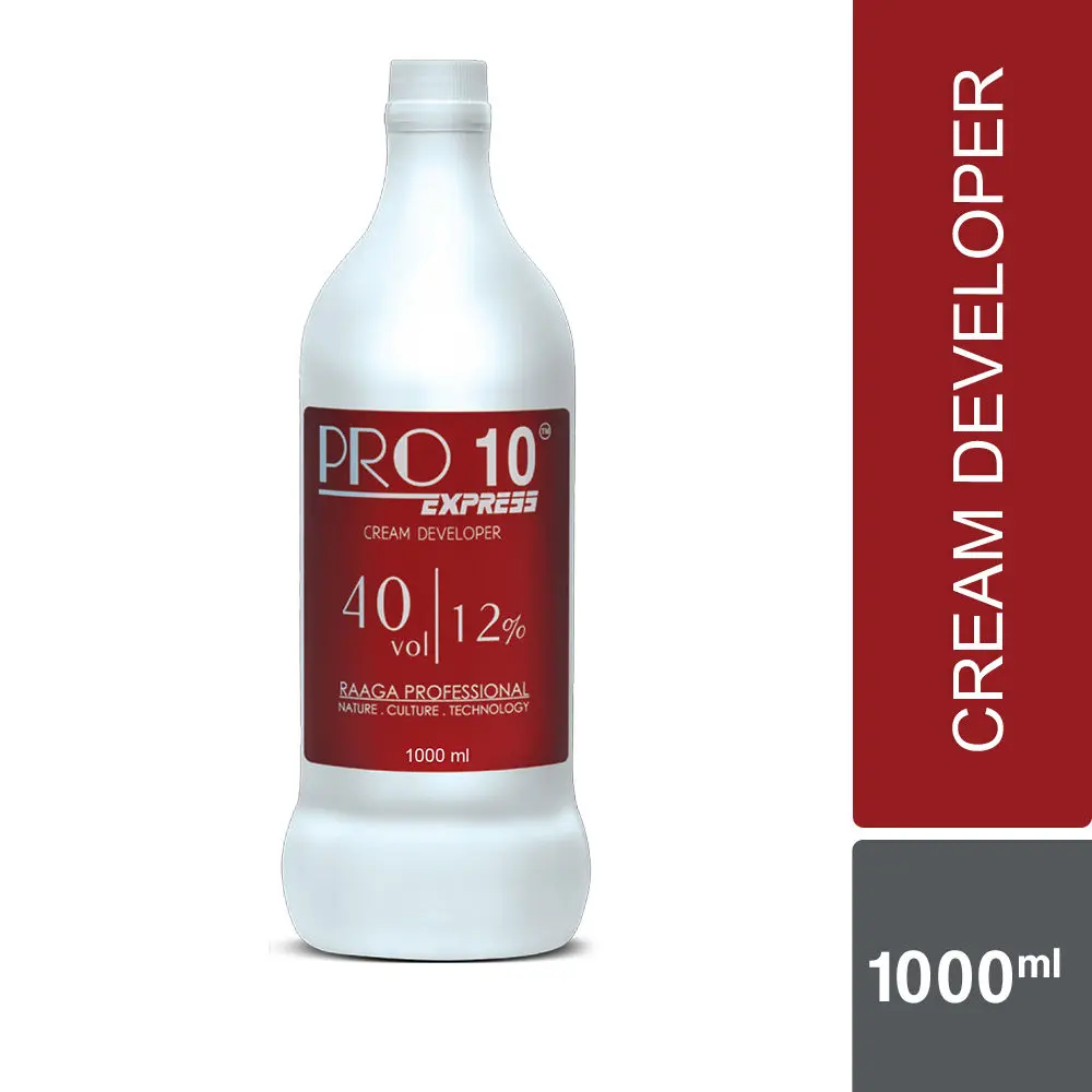 Raaga Professional Pro 10 Express 12% Cream Developer, 40 Vol, 1000 ml