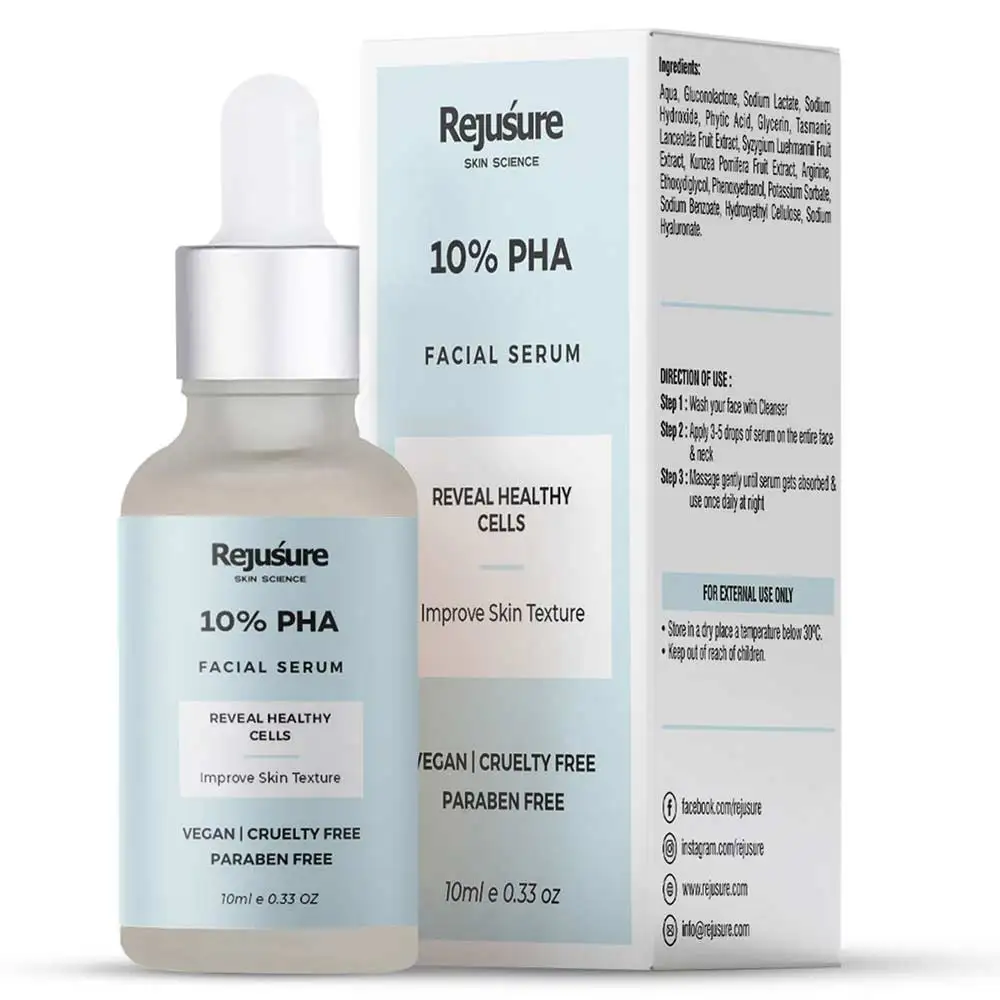 Rejusure 10% PHA Facial Serum,  10 ml  for All Types of Skin