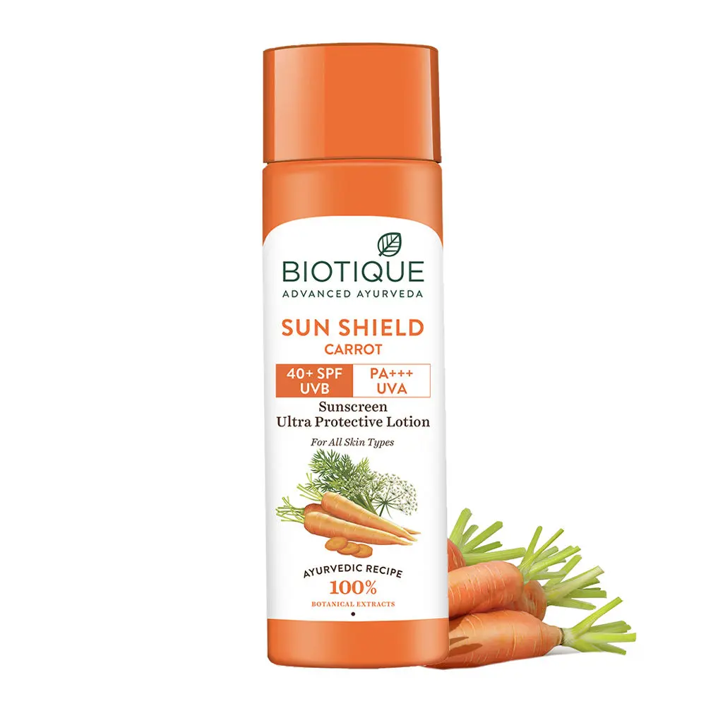 Biotique Sun Shield Carrot 40+Spf Sunscreen Lotion (190 ml)