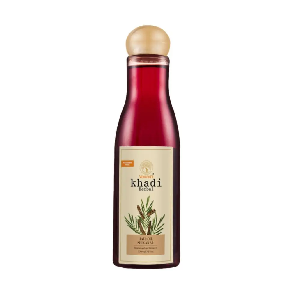 Vagad's Khadi Shikakai Hair Oil 200ml | Promotes Hair Growth | Parabens Free | Silicon Free