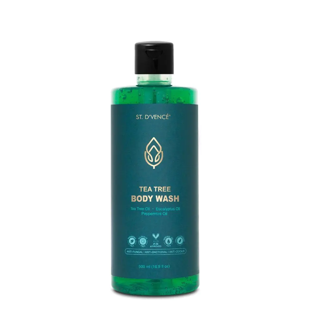 ST. D´VENCE Tea Tree Body Wash With Eucalyptus Oil & Peppermint Oil (500 ml)