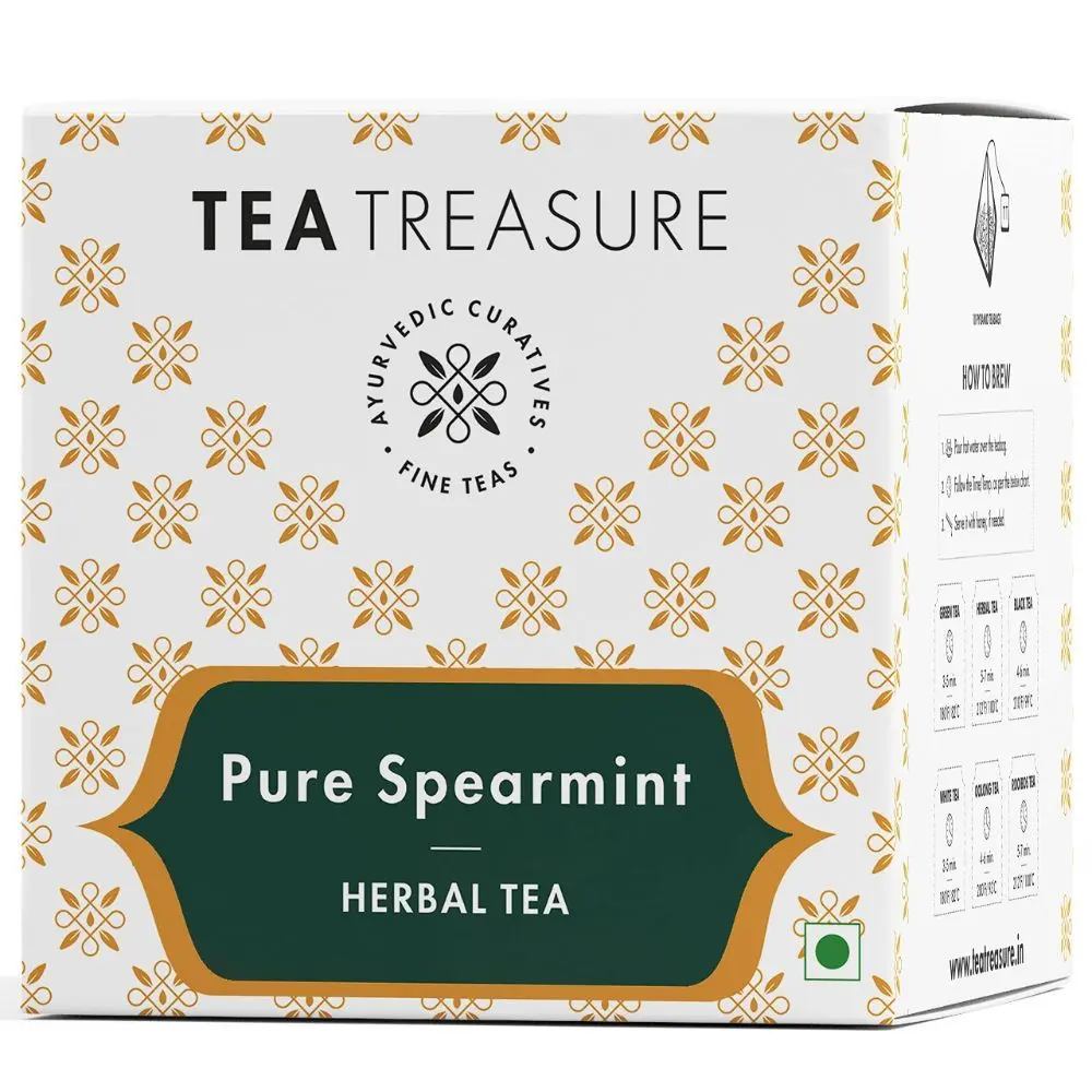 Tea Treasure Super Tulsi Green Tea for Weight Loss - 10 Pyramid Tea Bags