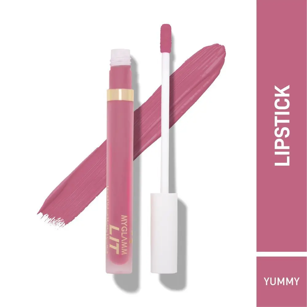 MyGlamm LIT Liquid Velvet Matte Lipstick-Yummy-3ml