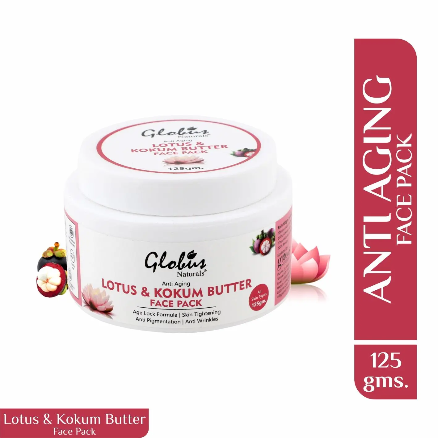 Globus Naturals Lotus Kokum Butter Anti Aging Face Pack ( 125 g)