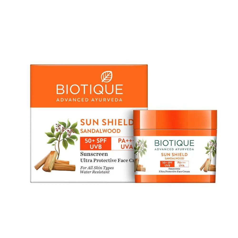 Biotique Sun Shield Sandalwood 50+Spf Sunscreen Cream (50 g)