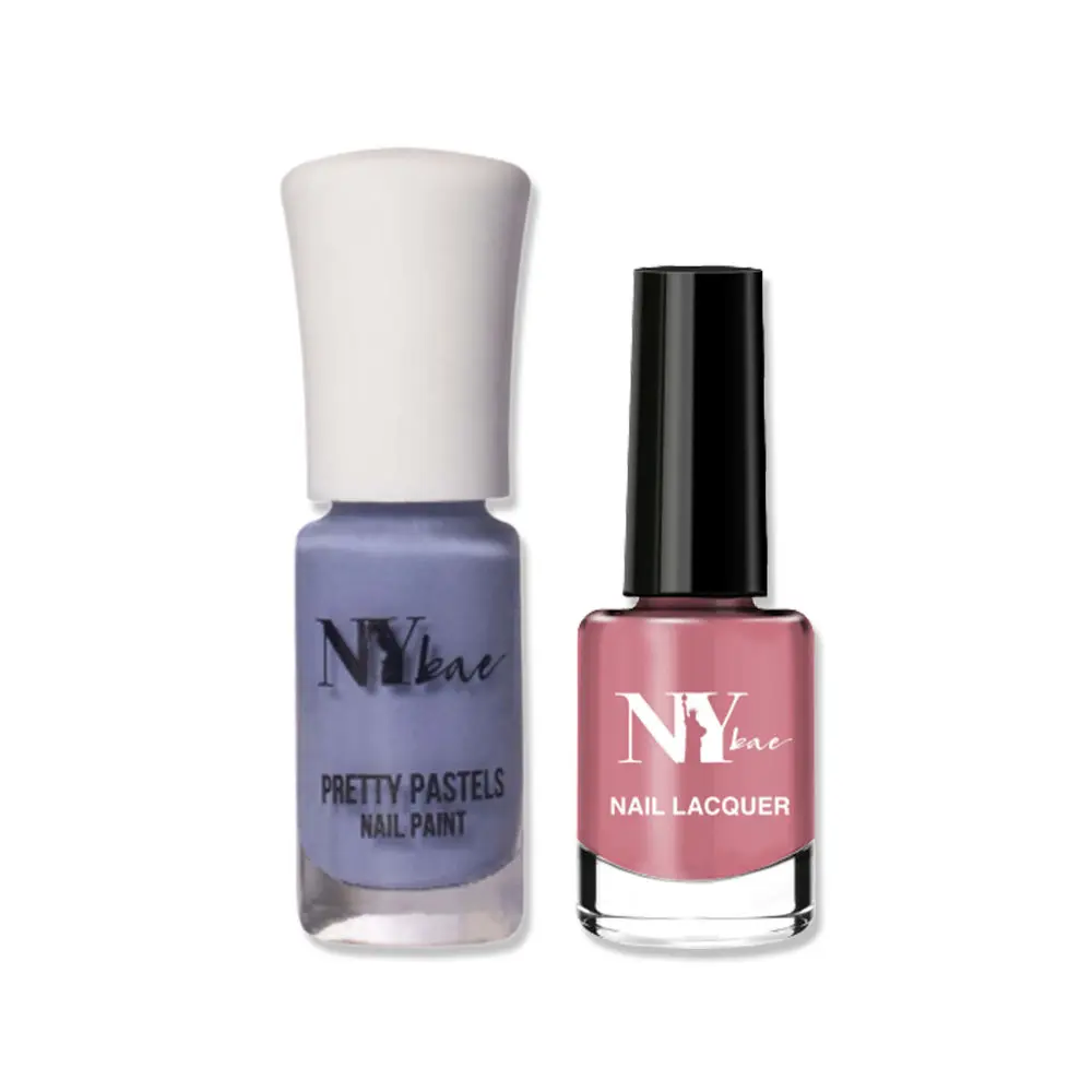 NY Bae Nail Paint Combo | Blue Hyacinth & Pepperoni Pizza