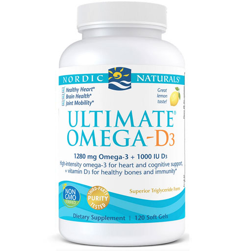 Nordic Naturals Ultimate Omega D3 - 120 Softgels