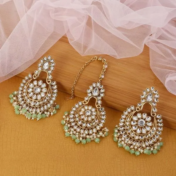 Bling Bag Mint Flora Maang Tikka Set