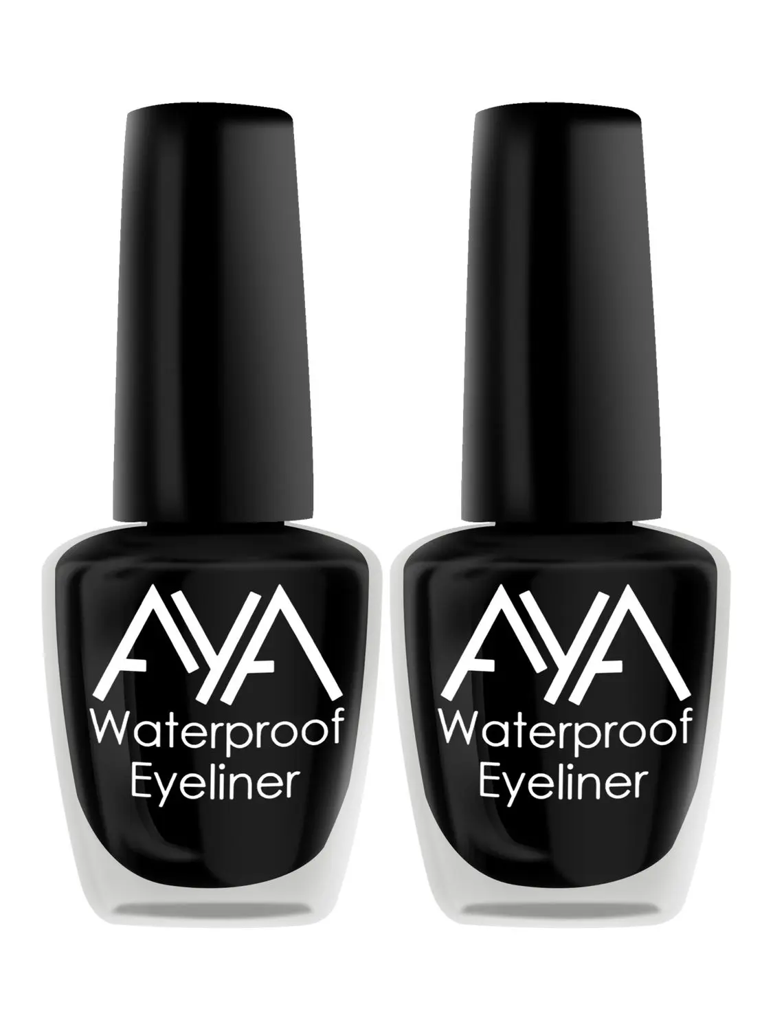 AYA 24 Hrs Long Lasting & Waterproof Eyeliner, Set of 2, Black (5 ml x 2 = 10 ml)