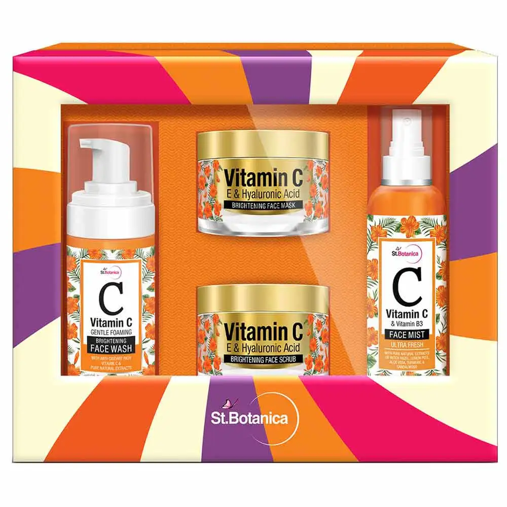 St.Botanica Vitamin C Brightening Facial Kit,  4 Piece(s)/Pack  (Mask, Scrub, Face Wash, Mist)