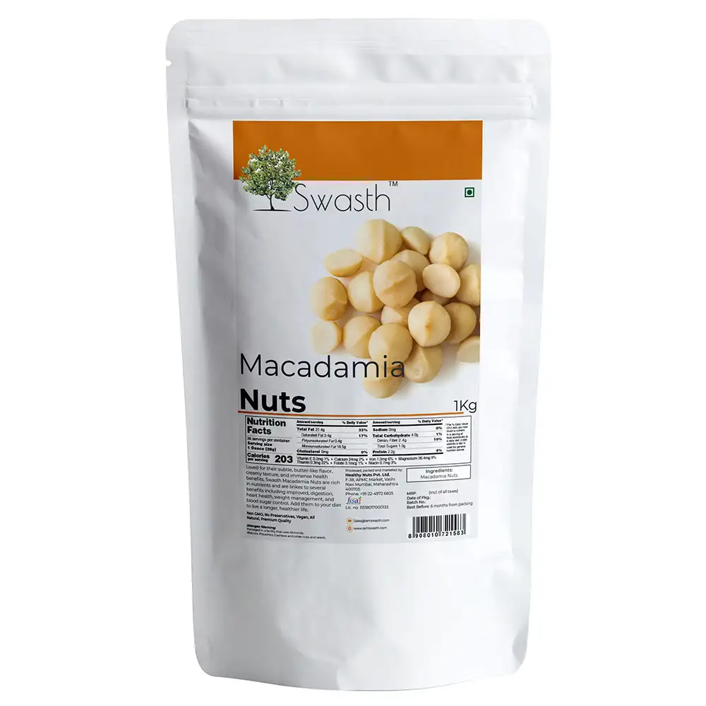 Swasth Macadamia Nuts,  Unflavoured  1 kg