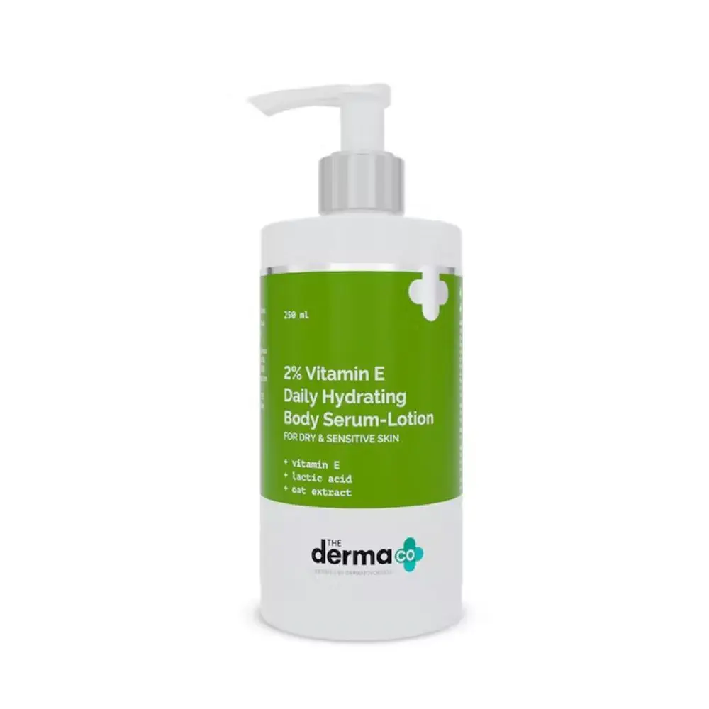 The Derma Co. 2% Vitamin E Daily Hydrating Body Serum-Lotion with Vitamin E, Lactic Acid & Oat Extract - 250 ml