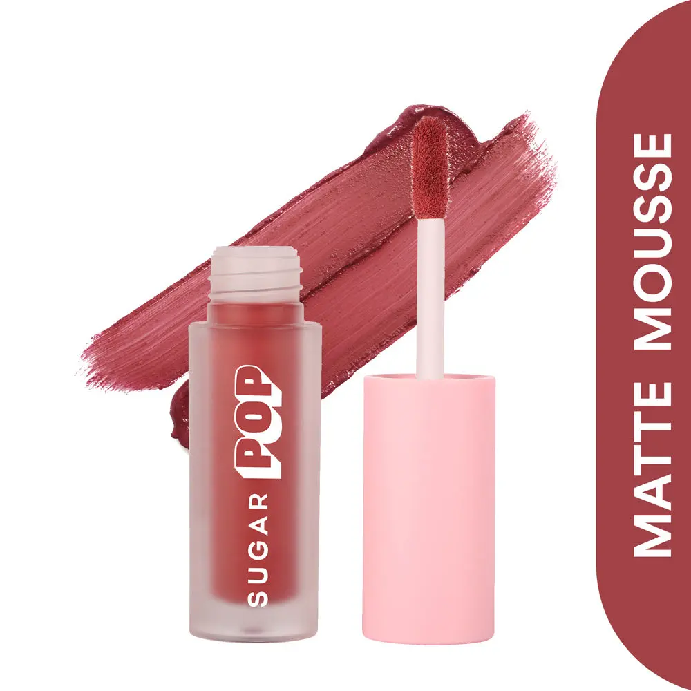 SUGAR POP Matte Mousse - 05 Tiramisu Tart - 3.2 ml - Ultra-creamy, Rich Pigment, Water-resistant, Lightweight, Full Coverage l Lasts up to 8 to 10 hours l Liquid Lipstick for Women