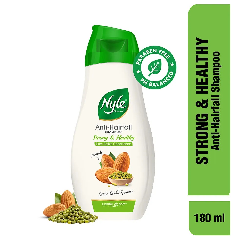 Nyle Naturals Strong & Healthy Anti Hairfall Shampoo with Almonds & Green Gram Sprouts